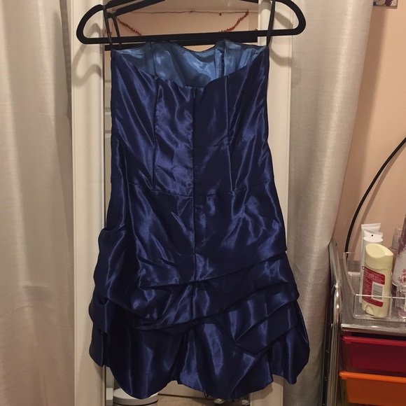 Jessica McClintock Royal Blue Cocktail Dress - Picture 4 of 5